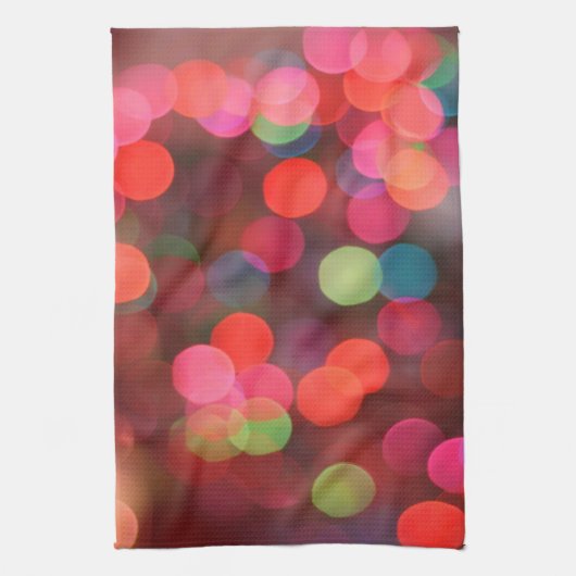 Goedaardige kerstavond met Bokeh-kerstavond Theedoek (Verticaal)