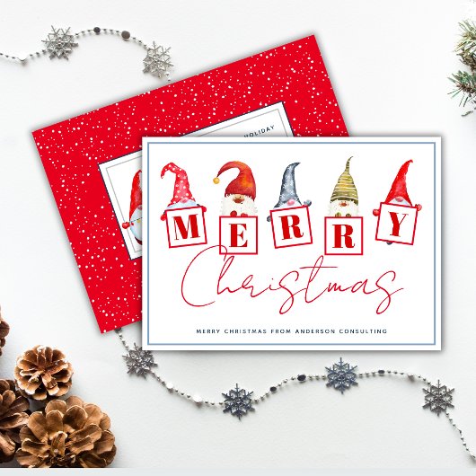 Goedaardige kerstcadeautjes voor kerst Rood bedrij Feestdagenkaart