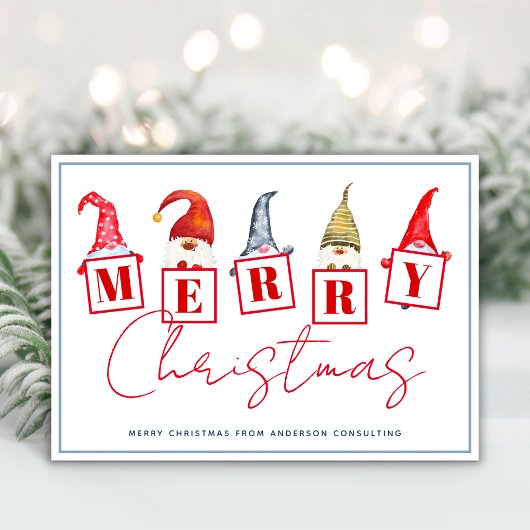 Goedaardige kerstcadeautjes voor kerst Rood bedrij Feestdagenkaart
