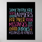 Goede advocaten en rechters voor fouten Inspireren Poster (Voorkant)