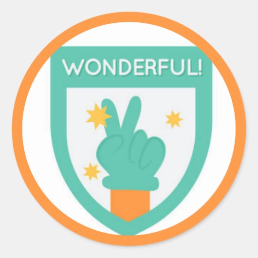 Goede baan docent Sticker Klassieke ronde (Voorkant)