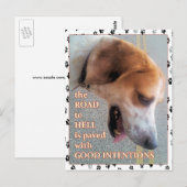 Goede bedoelingen Dog Briefkaart (Voorkant / Achterkant)