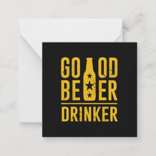 Goede bierdrinker notitiekaartje