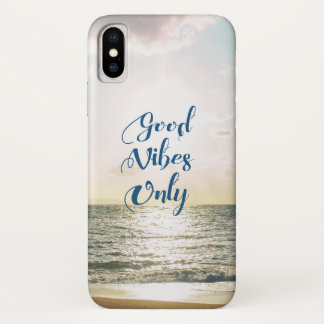 "Goede bloemen slechts" Citaat positief, Zee Beach iPhone X Hoesje