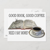 GOEDE BOEK, GOEDE KOFFIE BRIEFKAART (Voorkant / Achterkant)