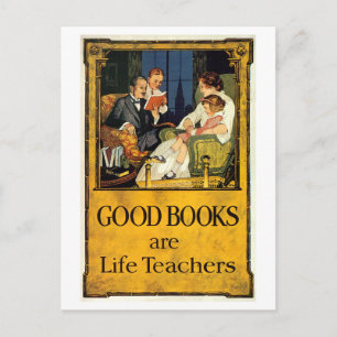 Goede boeken zijn levensleraren die  lezen briefkaart