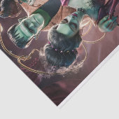 Goede chemie, monster van Frankenstein en zijn bru Tissuepapier (Detail)