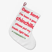 goede chinchilla grote kerstsok (Voorkant (Hangend))