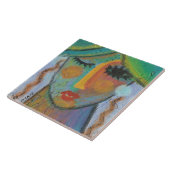 Goede dag Abstracte acrylverf op OSB Tegeltje (Zijkant)