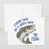 Goede dag om te vissen briefkaart (Voorkant / Achterkant)