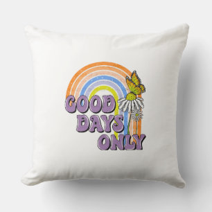Goede dagen alleen vlinder regenboog retro positi kussen