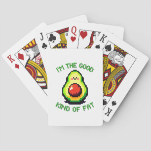 Goede dikke avocado - Grappig Pixel Art Food Desig Pokerkaarten