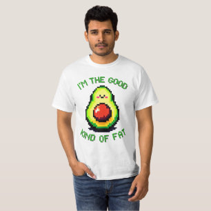 Goede dikke avocado - Grappig Pixel Art Food Desig T-shirt