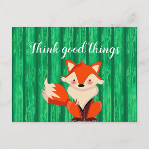 Goede dingen Fox schattig vinden Briefkaart