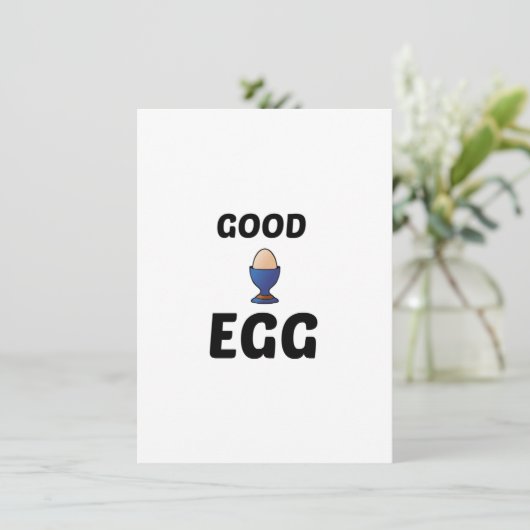 GOEDE EGG BEDANKKAART (Staand voorkant)