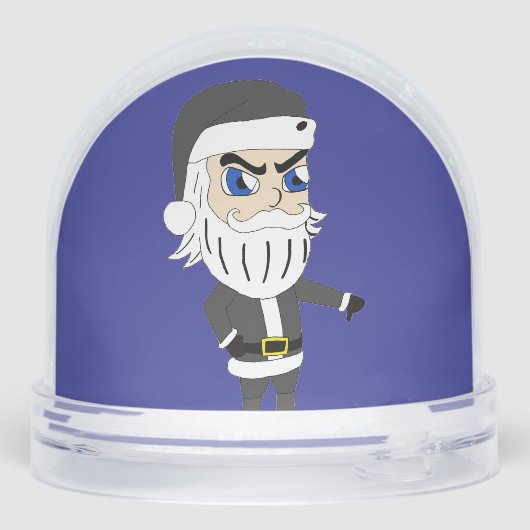 Goede en slechte Kerstman Sneeuwbol (Achterkant)