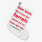 goede fretten grote kerstsok (Voorkant (Hangend))