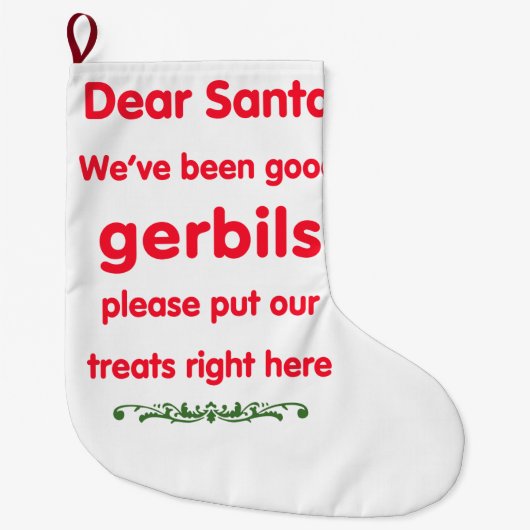 goede gerbils grote kerstsok (Voorkant)