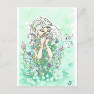 Goede Geuren Bloemen Flower Fairy Fantasy Art Prin Briefkaart