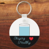Goede gezondheid en water Sleutelhanger (Voorkant)