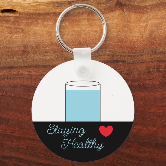 Goede gezondheid en water Sleutelhanger (Voorkant)