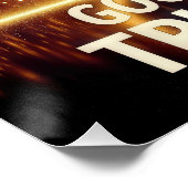 Goede gezondheid Poster met Neon fietser Perfect Poster (Hoek)