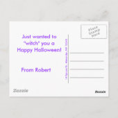 Goede heks of slechte heks? Kinder Halloween Briefkaart (Achterkant)