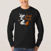 Goede heks vliegt op broomstick t-shirt (Voorkant)
