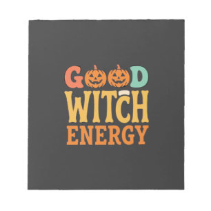 Goede Heksen Energie Halloween Pompoen Ontwerp_1 Notitieblok