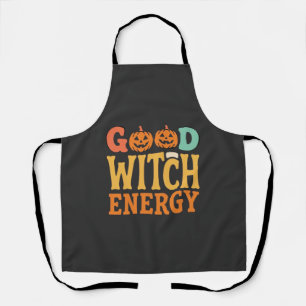 Goede Heksen Energie Halloween Pompoen Ontwerp_1 Schort