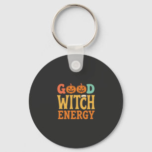 Goede Heksen Energie Halloween Pompoen Ontwerp_1 Sleutelhanger