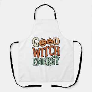 Goede Heksen Energie Vintage Halloween Vector Ontw Schort