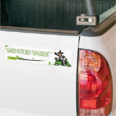 Goede heksen gaan Groen Bumpersticker (Op Truck)