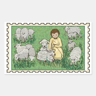 Goede Herder Nepzegel Rechthoekige Sticker