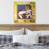 Goede Herder Verloren Schaap Icoon Canvas Afdruk (Insitu (Slaapkamer))