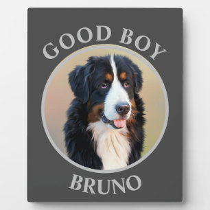 Goede hond foto toevoegen tekst kunst grijs modern fotoplaat