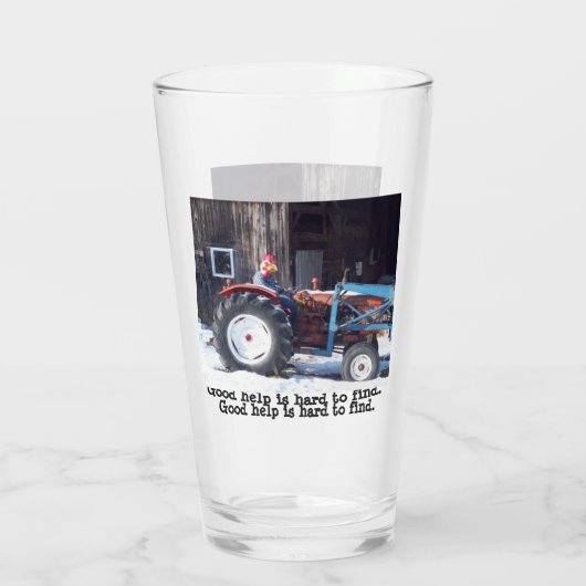 Goede hulp is moeilijk te vinden glas (Achterkant)