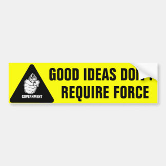 Goede ideeën vereisen geen kracht bumpersticker