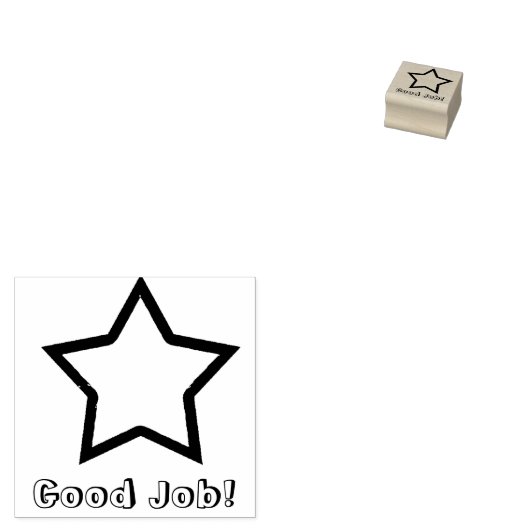Goede Job Star Rubberstempel (Gestempeld)