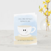 Goede Job Teacup Kaart (Gele Bloem)