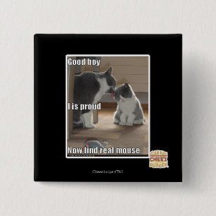 Goede jongen vierkante button 5,1 cm