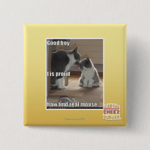 Goede jongen vierkante button 5,1 cm