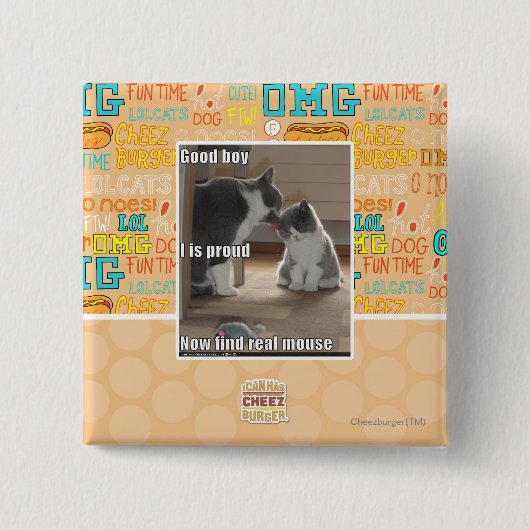 Goede jongen vierkante button 5,1 cm (Voorkant)