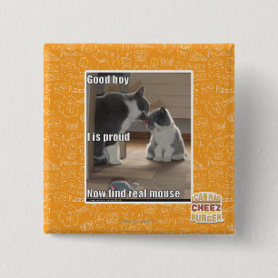 Goede jongen vierkante button 5,1 cm