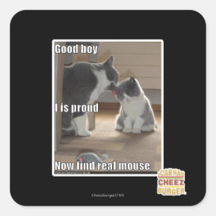 Goede jongen vierkante sticker