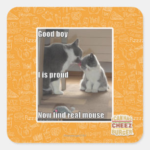 Goede jongen vierkante sticker