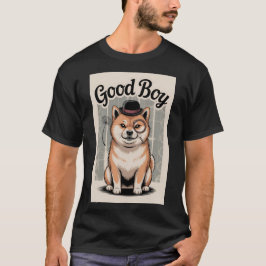 Goede Jongenshond met Bowler Pet T-shirt