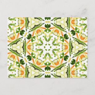 Goede karma en goed - zijnd van een gezond dieet 3 briefkaart