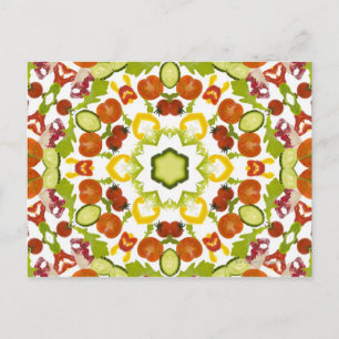 Goede karma en goed - zijnd van een gezond dieet briefkaart