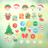 Goede kerstCartoons Raamsticker (Vel 3)